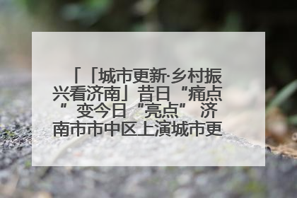 「城市更新·乡村振兴看济南」昔日“痛点”变今日“亮点” 济南市市中区上演城市更新“三部曲”