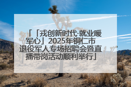 「戎创新时代·就业暖军心」2025年铜仁市退役军人专场招聘会暨直播带岗活动顺利举行