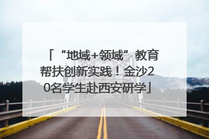 “地域+领域”教育帮扶创新实践！金沙20名学生赴西安研学
