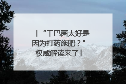 “干巴菌太好是因为打药施肥？”权威解读来了