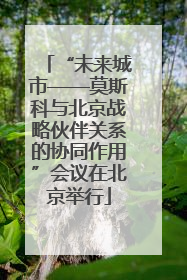 “未来城市——莫斯科与北京战略伙伴关系的协同作用”会议在北京举行