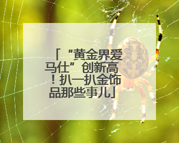 “黄金界爱马仕”创新高！扒一扒金饰品那些事儿
