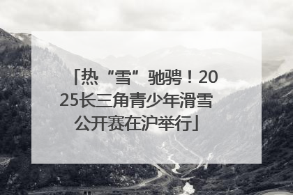 热“雪”驰骋！2025长三角青少年滑雪公开赛在沪举行