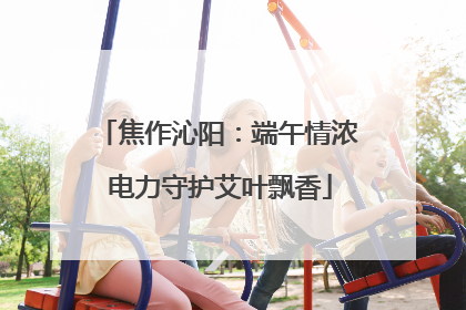 焦作沁阳：端午情浓 电力守护艾叶飘香