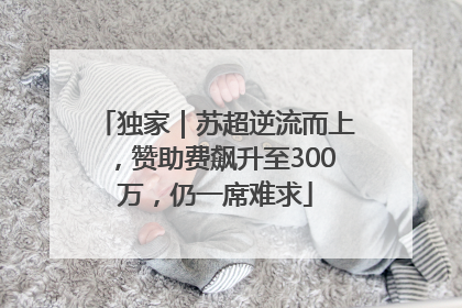 独家｜苏超逆流而上，赞助费飙升至300万，仍一席难求