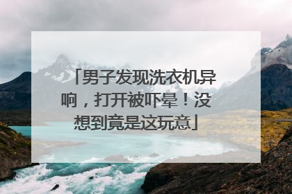 男子发现洗衣机异响，打开被吓晕！没想到竟是这玩意