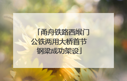 甬舟铁路西堠门公铁两用大桥首节钢梁成功架设