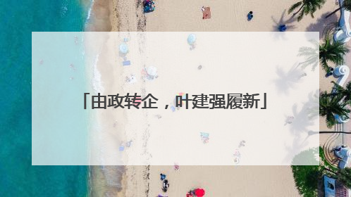 由政转企，叶建强履新