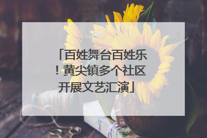 百姓舞台百姓乐！黄尖镇多个社区开展文艺汇演