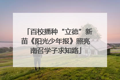 百校播种“立德”新苗《阳光少年报》照亮南召学子求知路