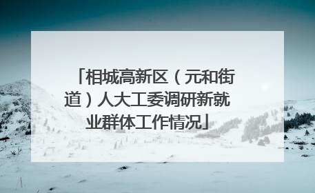 相城高新区（元和街道）人大工委调研新就业群体工作情况