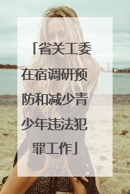 省关工委在宿调研预防和减少青少年违法犯罪工作