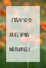 筑牢安全基石 护航城市建设
