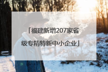 福建新增207家省级专精特新中小企业