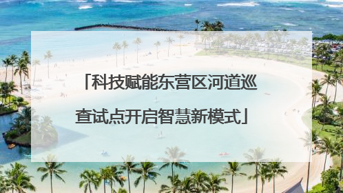 科技赋能东营区河道巡查试点开启智慧新模式