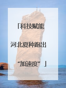 科技赋能 河北夏种跑出“加速度”