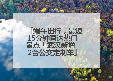 端午出行，最短15分钟直达热门景点！武汉新增12台公交定制车
