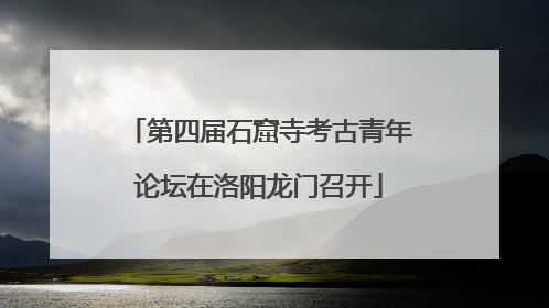 第四届石窟寺考古青年论坛在洛阳龙门召开