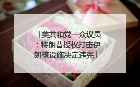 美共和党一众议员：特朗普授权打击伊朗核设施决定违宪