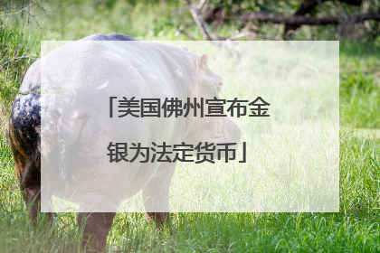 美国佛州宣布金银为法定货币