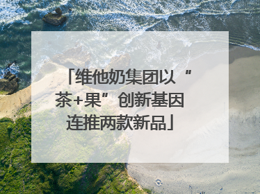 维他奶集团以“茶+果”创新基因连推两款新品