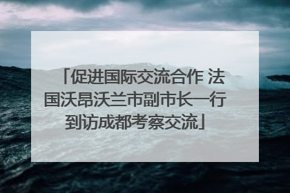 促进国际交流合作 法国沃昂沃兰市副市长一行到访成都考察交流