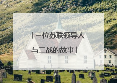 三位苏联领导人与二战的故事
