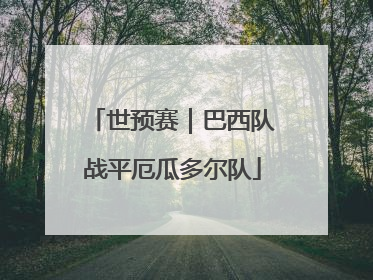 世预赛｜巴西队战平厄瓜多尔队