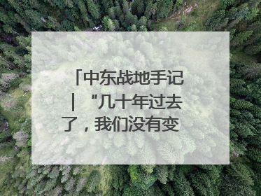 中东战地手记｜“几十年过去了，我们没有变得更安全”