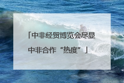 中非经贸博览会尽显中非合作“热度”