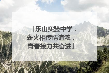 乐山实验中学：薪火相传情谊浓，青春接力共奋进