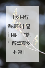 乡村行 看振兴｜易门县：“桃”醉盛夏乡村富