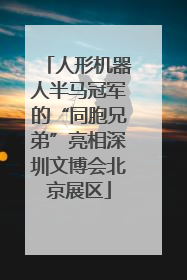 人形机器人半马冠军的“同胞兄弟”亮相深圳文博会北京展区