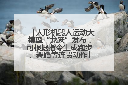 人形机器人运动大模型“龙跃”发布，可根据指令生成跑步、舞蹈等连贯动作
