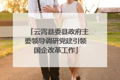 云霄县委县政府主要领导调研党建引领国企改革工作