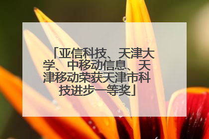 亚信科技、天津大学、中移动信息、天津移动荣获天津市科技进步一等奖