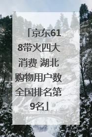 京东618带火四大消费 湖北购物用户数全国排名第9名