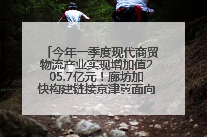 今年一季度现代商贸物流产业实现增加值205.7亿元！廊坊加快构建链接京津冀面向全世界的物流通道