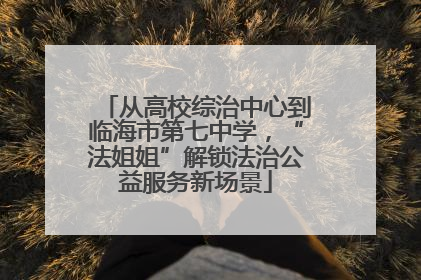 从高校综治中心到临海市第七中学，“法姐姐”解锁法治公益服务新场景