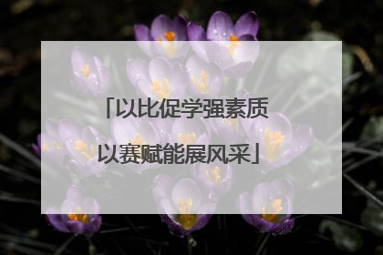 以比促学强素质 以赛赋能展风采