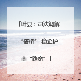 叶县：司法调解“搭桥” 稳企护商“路宽”