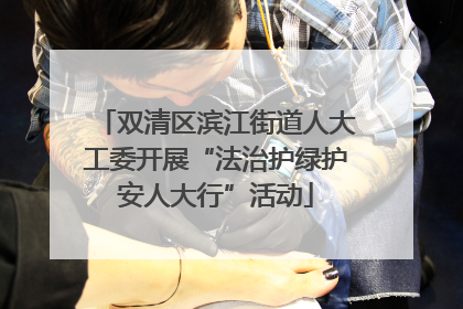 双清区滨江街道人大工委开展“法治护绿护安人大行”活动