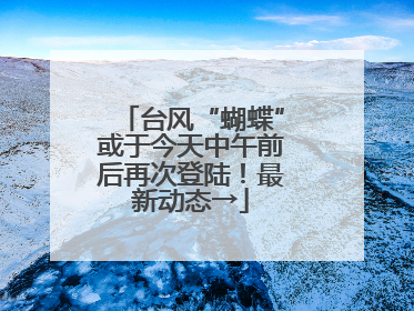 台风“蝴蝶”或于今天中午前后再次登陆！最新动态→