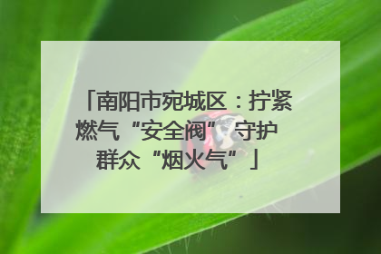 南阳市宛城区：拧紧燃气“安全阀” 守护群众“烟火气”