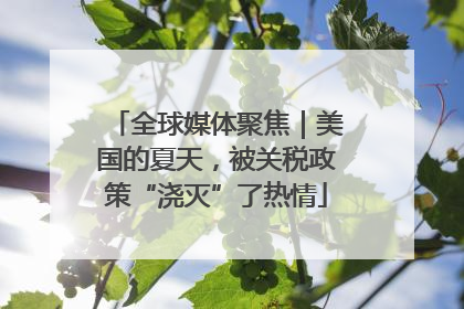 全球媒体聚焦｜美国的夏天，被关税政策“浇灭”了热情
