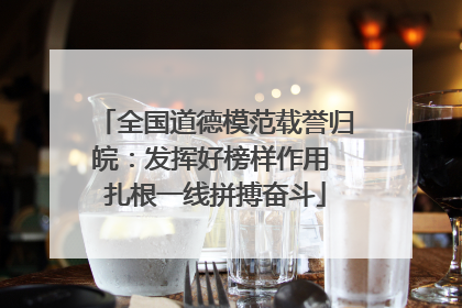 全国道德模范载誉归皖：发挥好榜样作用 扎根一线拼搏奋斗