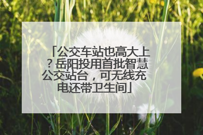 公交车站也高大上？岳阳投用首批智慧公交站台，可无线充电还带卫生间