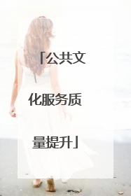公共文化服务质量提升