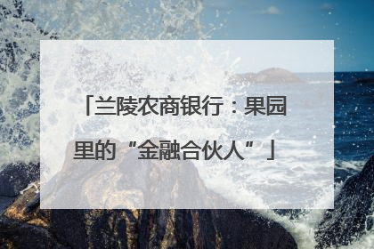 兰陵农商银行：果园里的“金融合伙人”