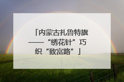 内蒙古扎鲁特旗——“绣花针”巧织“致富路”